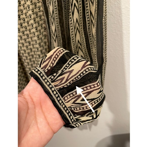 FREE PEOPLE Bohemian Sheer Beaded Long Sleeve Blouse - Picture 13 of 13